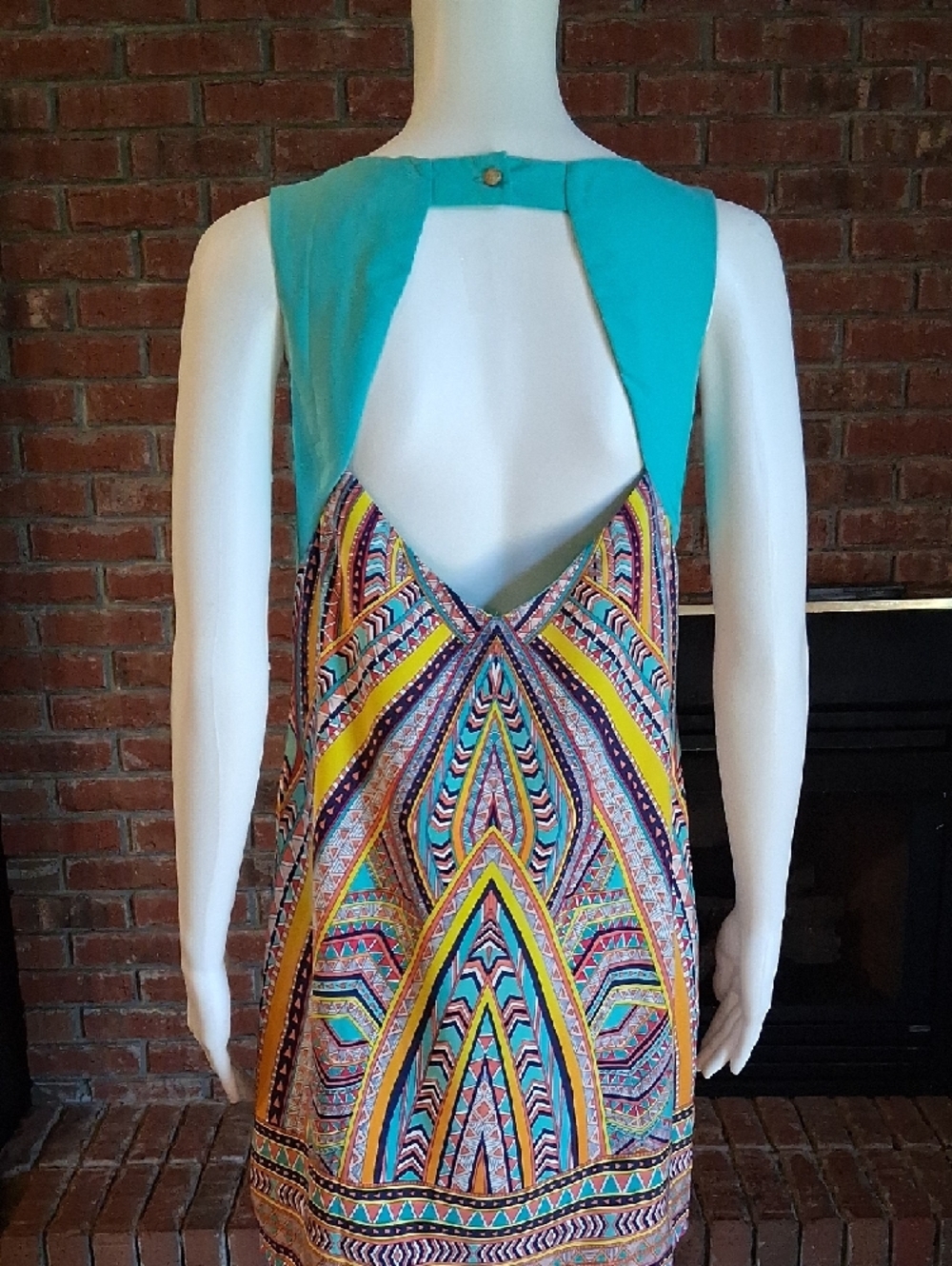 Pink Owl Multicolor Tribal Print Mini Dress - Picture 2 of 7